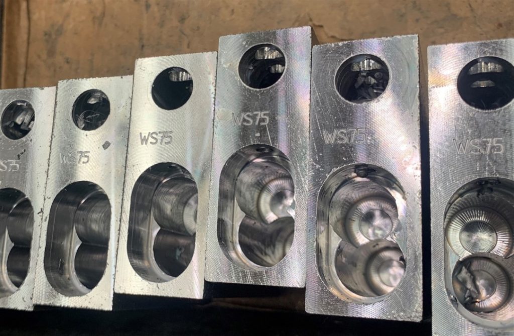 A selection of lock components machined on the Dugard twin-pallet VMCs