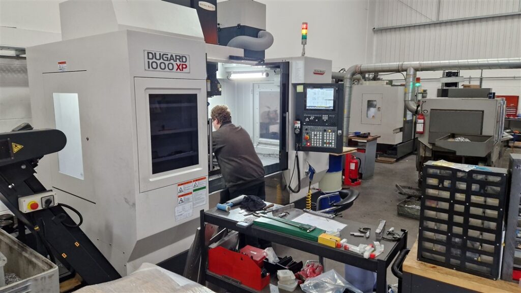 An operator at Adams Precision with the new Dugard 1000XP Machining Centre
