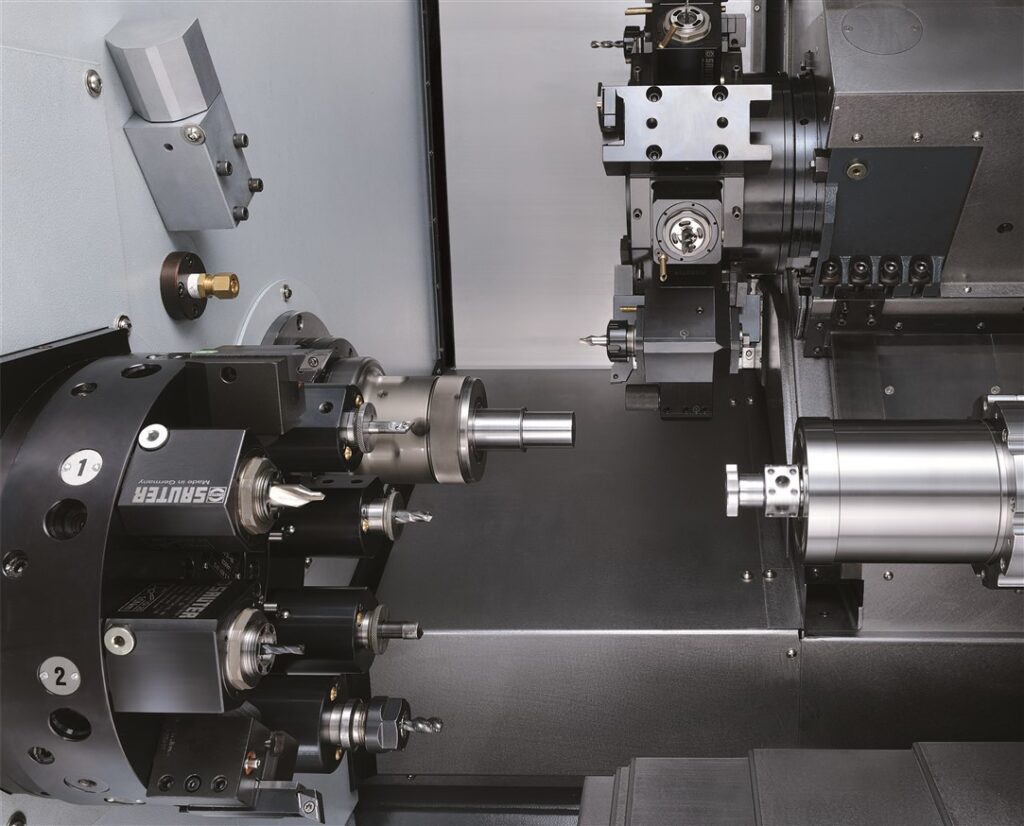 Power and versatility from twin spindles and twin turrets on MYLAS DT series